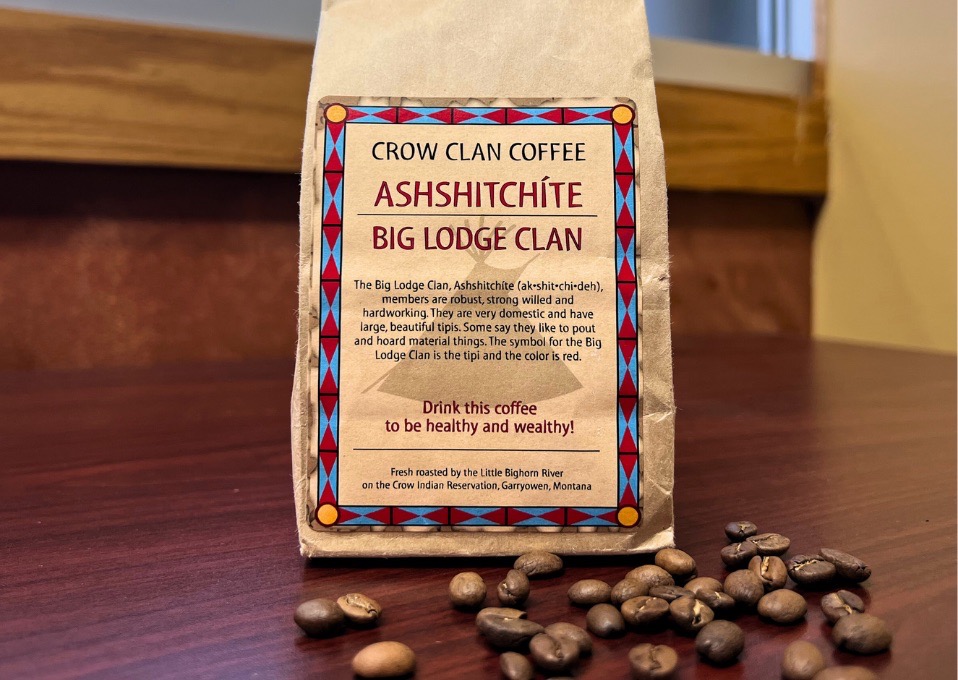 Indigenous-owned coffee roasts. Crow Indian Reservation, Garyowen Montana
