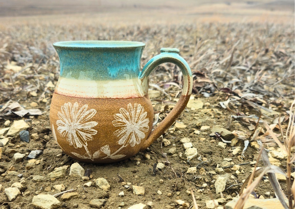 Handmade pottery in Wibaux Montana.